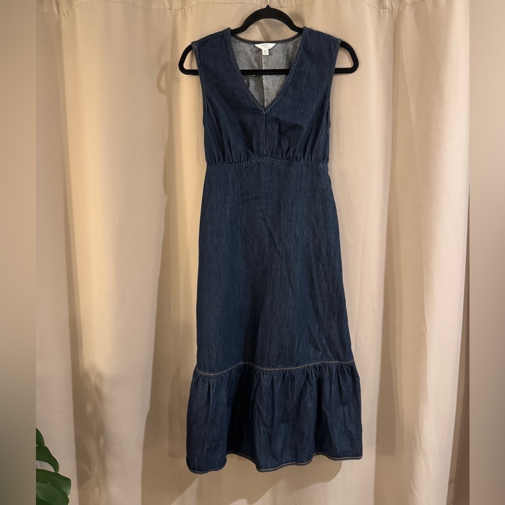 Time and Tru Dark Blue Sleeveless Denim Dress